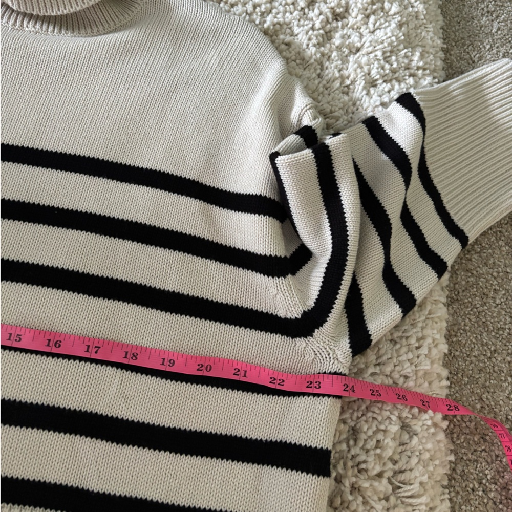 Gap Striped Wide Sleeve Cotton Turtleneck Sweeter Small - Picture 7 of 8